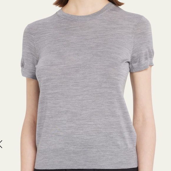 Worn Theory Basic Regal Wool Short-Sleeve Tee in Cool Heather Size Extra Large - Picture 3 of 5